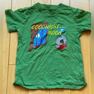 Out of Print Green Goodnight Moon Kids Cotton Tee Sz 4-5
